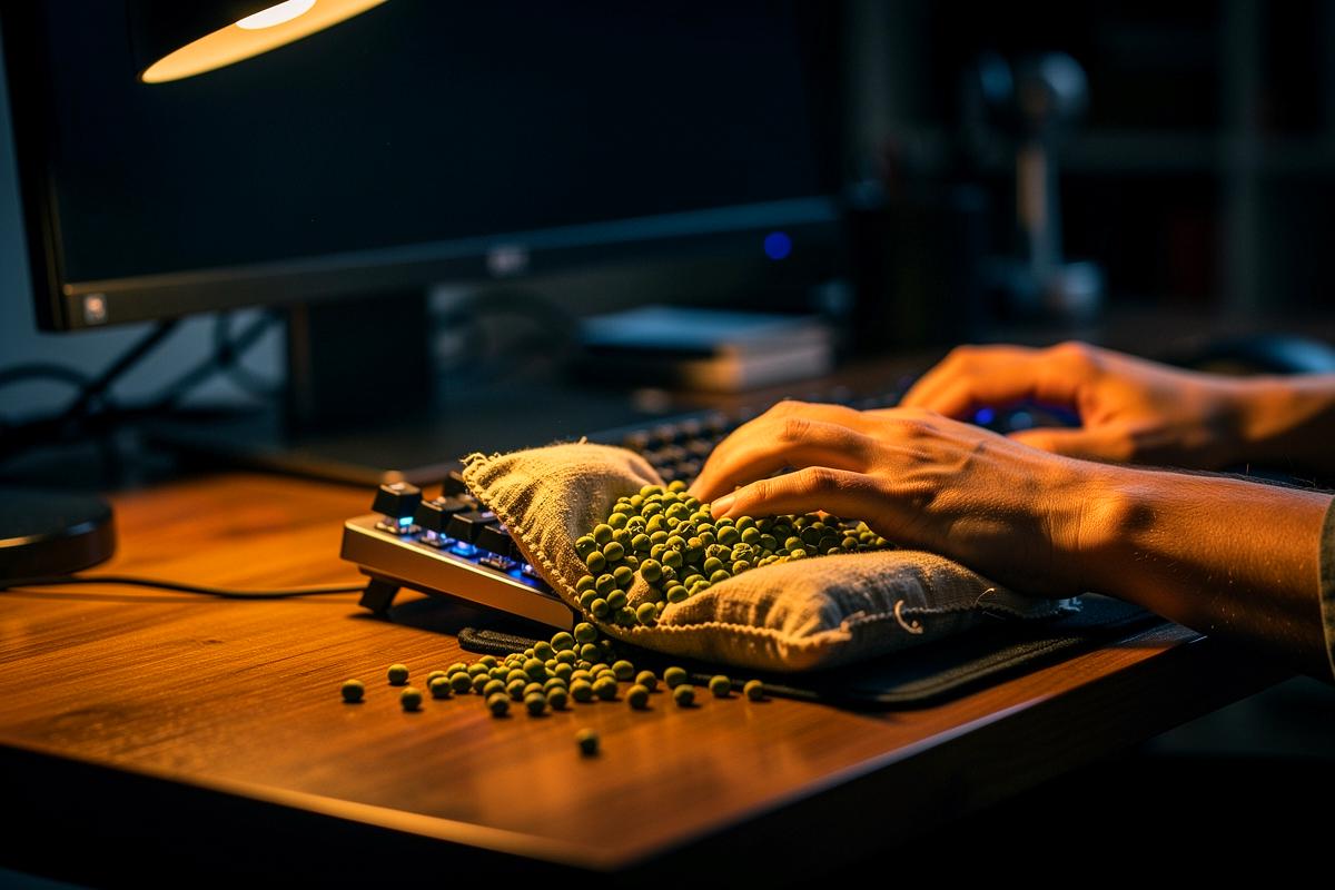 Coraz więcej ludzi dodaje do klawiatury grochu zamiast podstawek żelowych, insiderzy technologii przyznają, że to działa